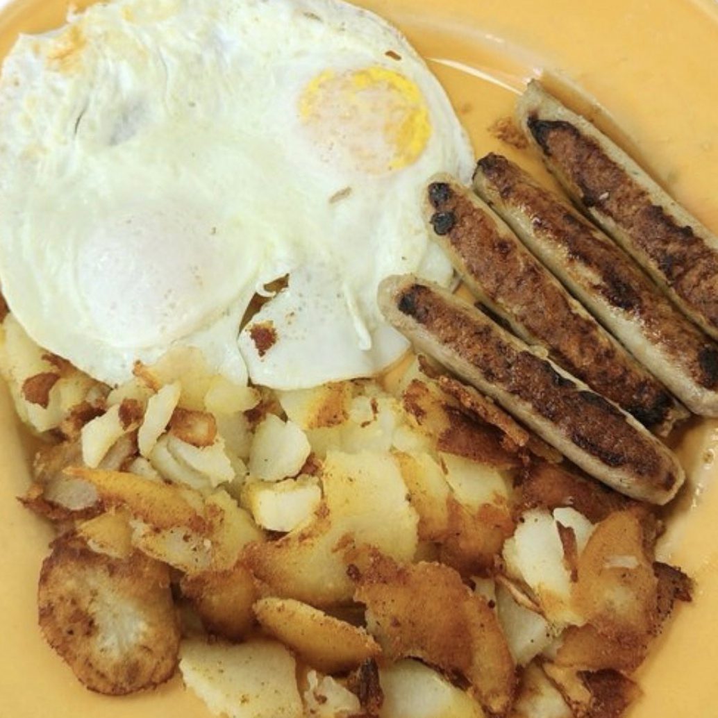 Turkey Sausage Links Combo Plate.