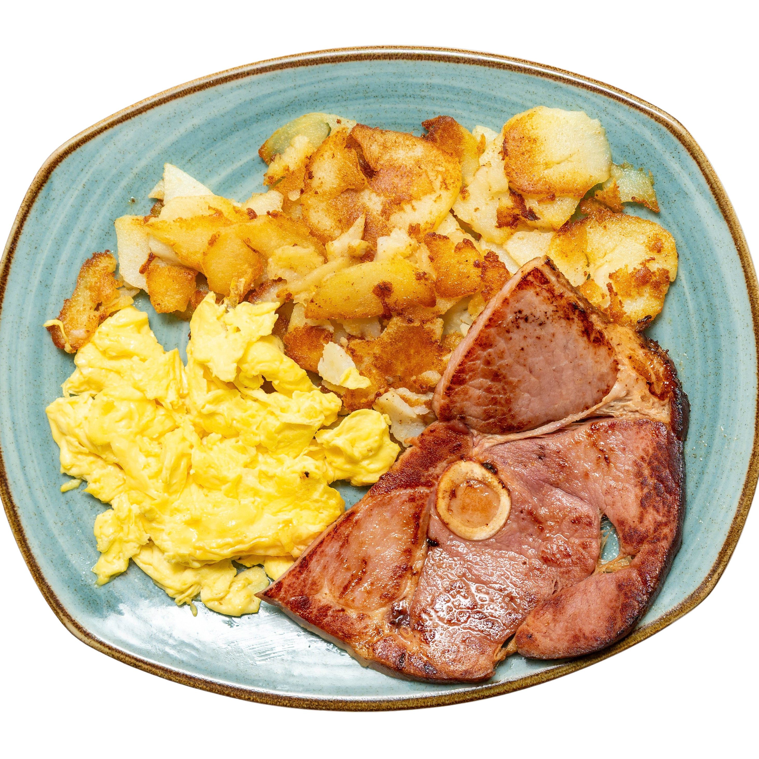 Ham Steak Combo Plate.