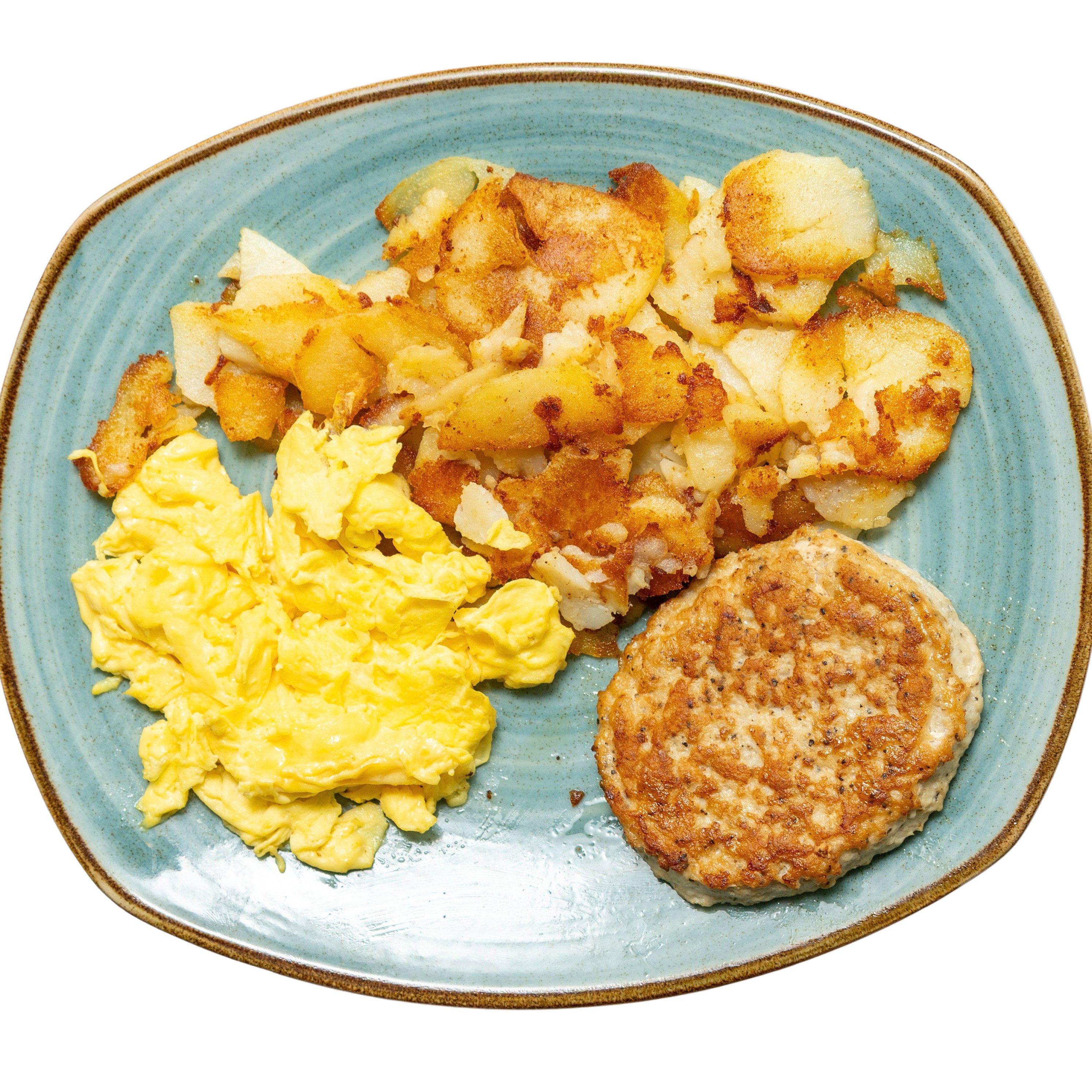 Turkey Patty Combo Plate.